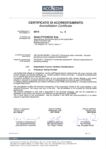 Certificato di Accreditamento della Qualitycheck